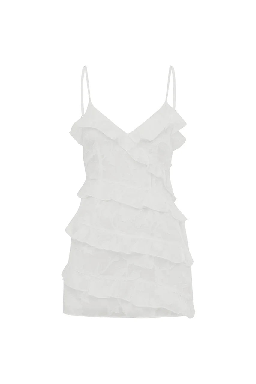 AISHA MINI DRESS - WHITE