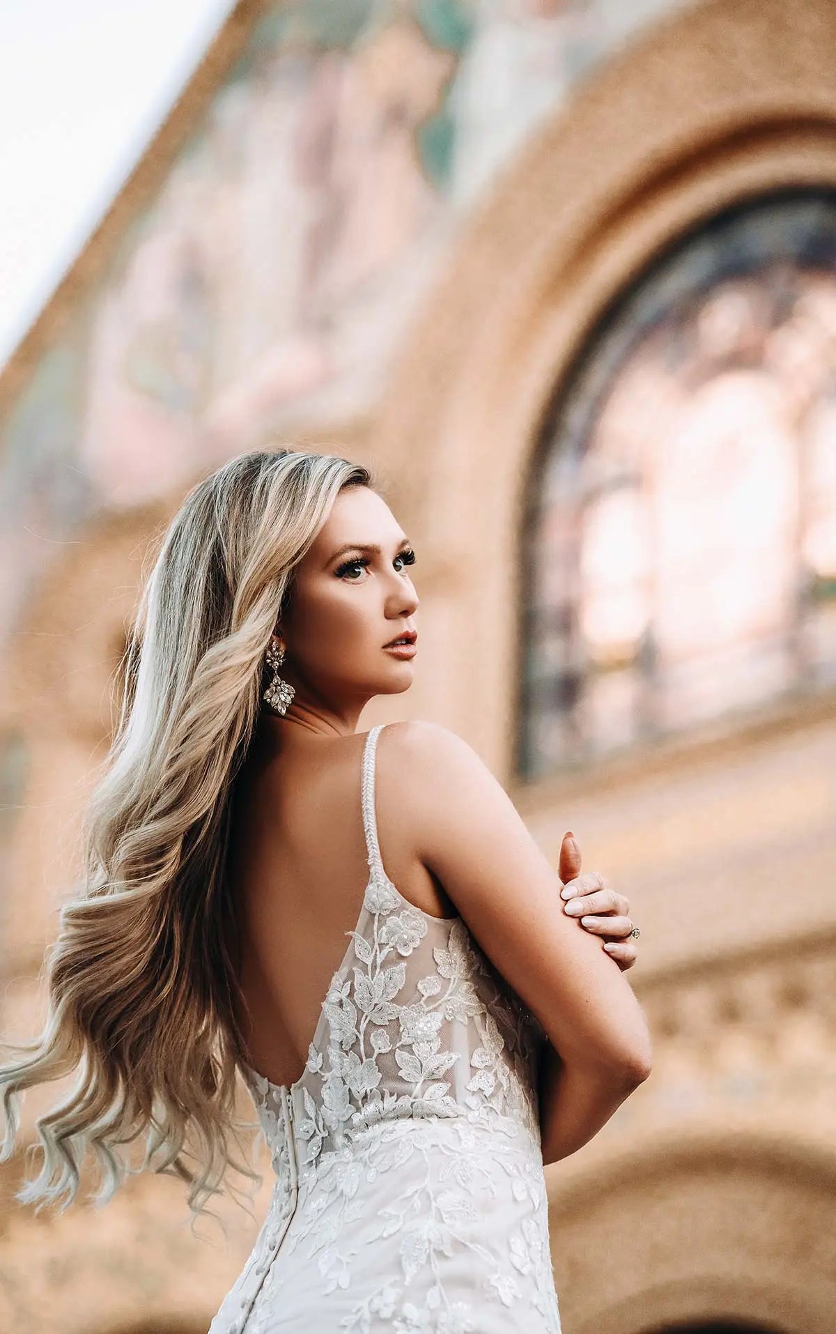 7591 - Ethereal Fit-and-flare Lace Wedding Dress