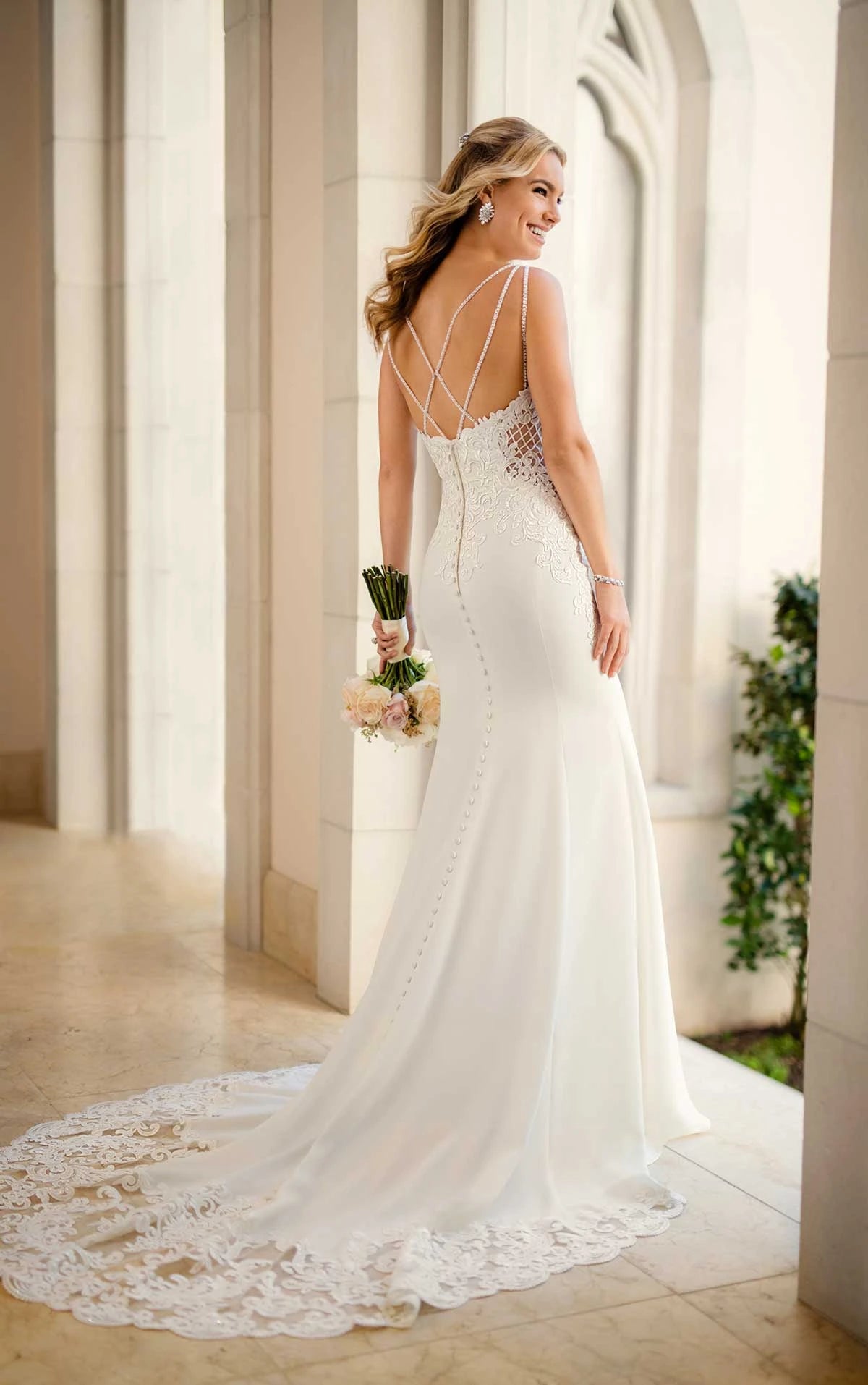 Sexy Strapless Wedding Dress with Plunging Neckline