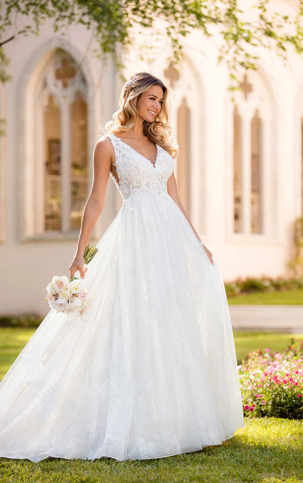 Boho Wedding Dress with Floral Lace Love Lace Boutique