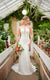 Modern Mixed-Fabric Wedding Gown with High Halter Neckline - 6999