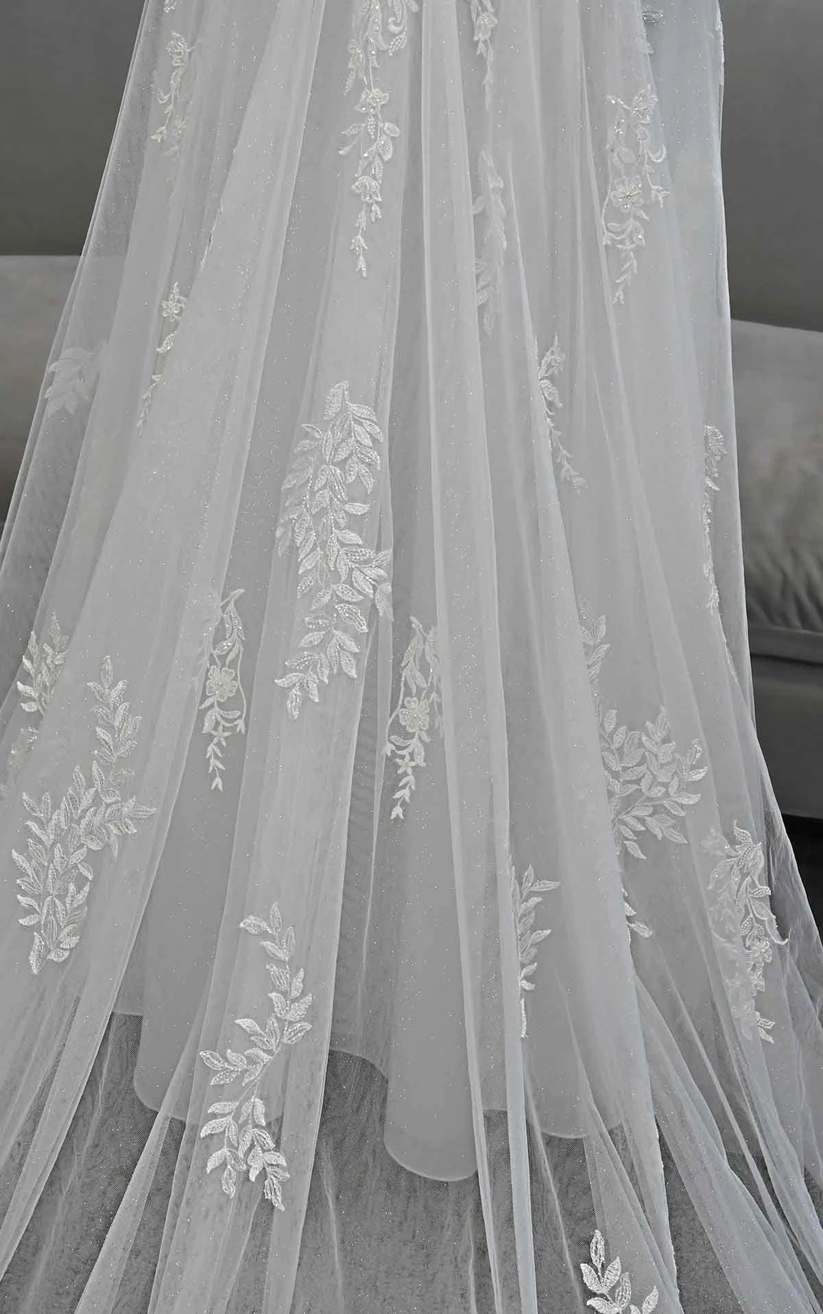 7177 -  Boho-Style Wedding Dress with Sheer Details