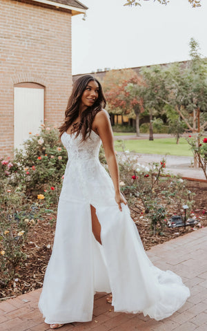 7899 -  Modern Romantic A-Line Wedding Dress with Pockets