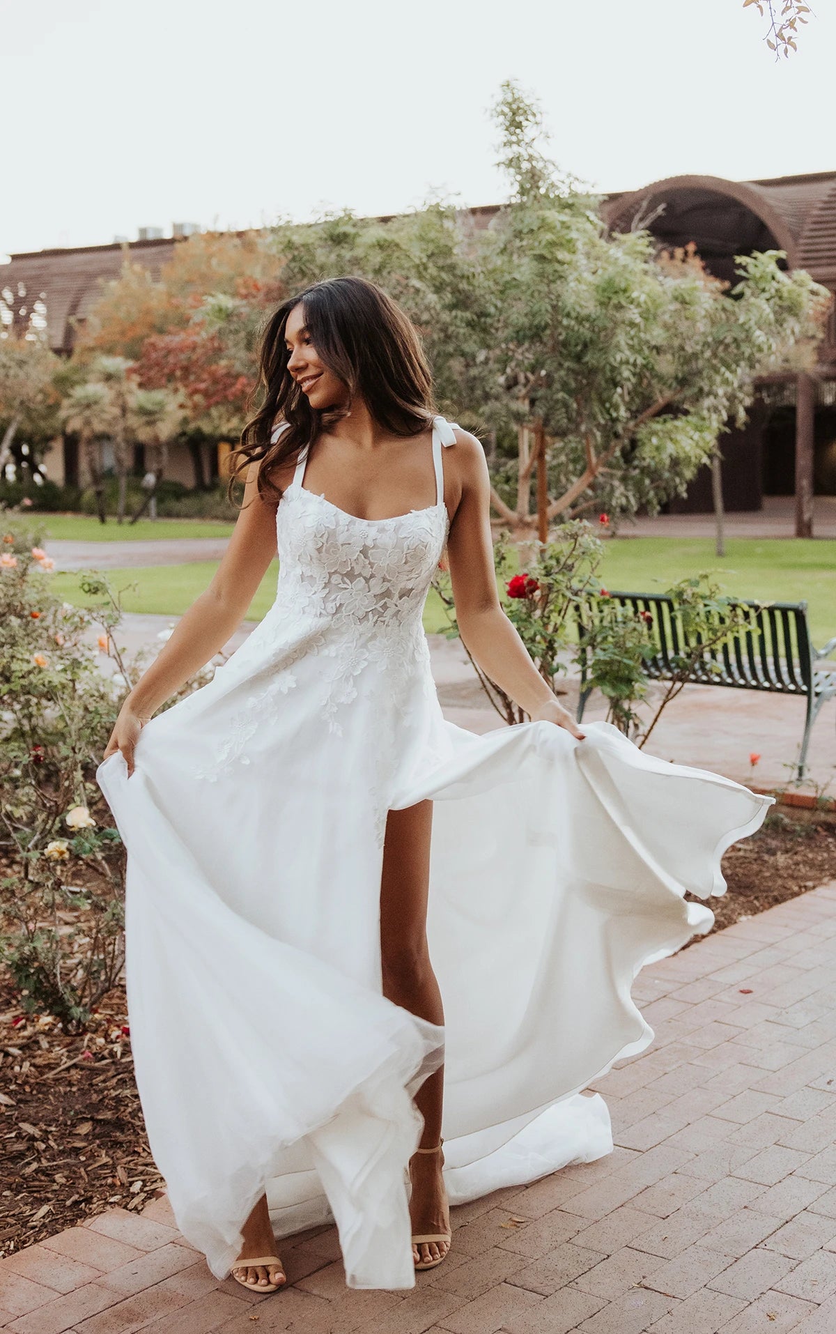 7899 -  Modern Romantic A-Line Wedding Dress with Pockets