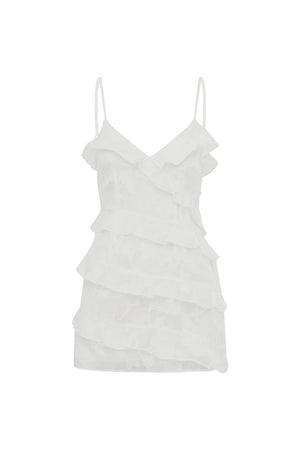 AISHA MINI DRESS - WHITE