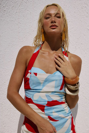 EVIE SWEETHEART HALTER MINI DRESS