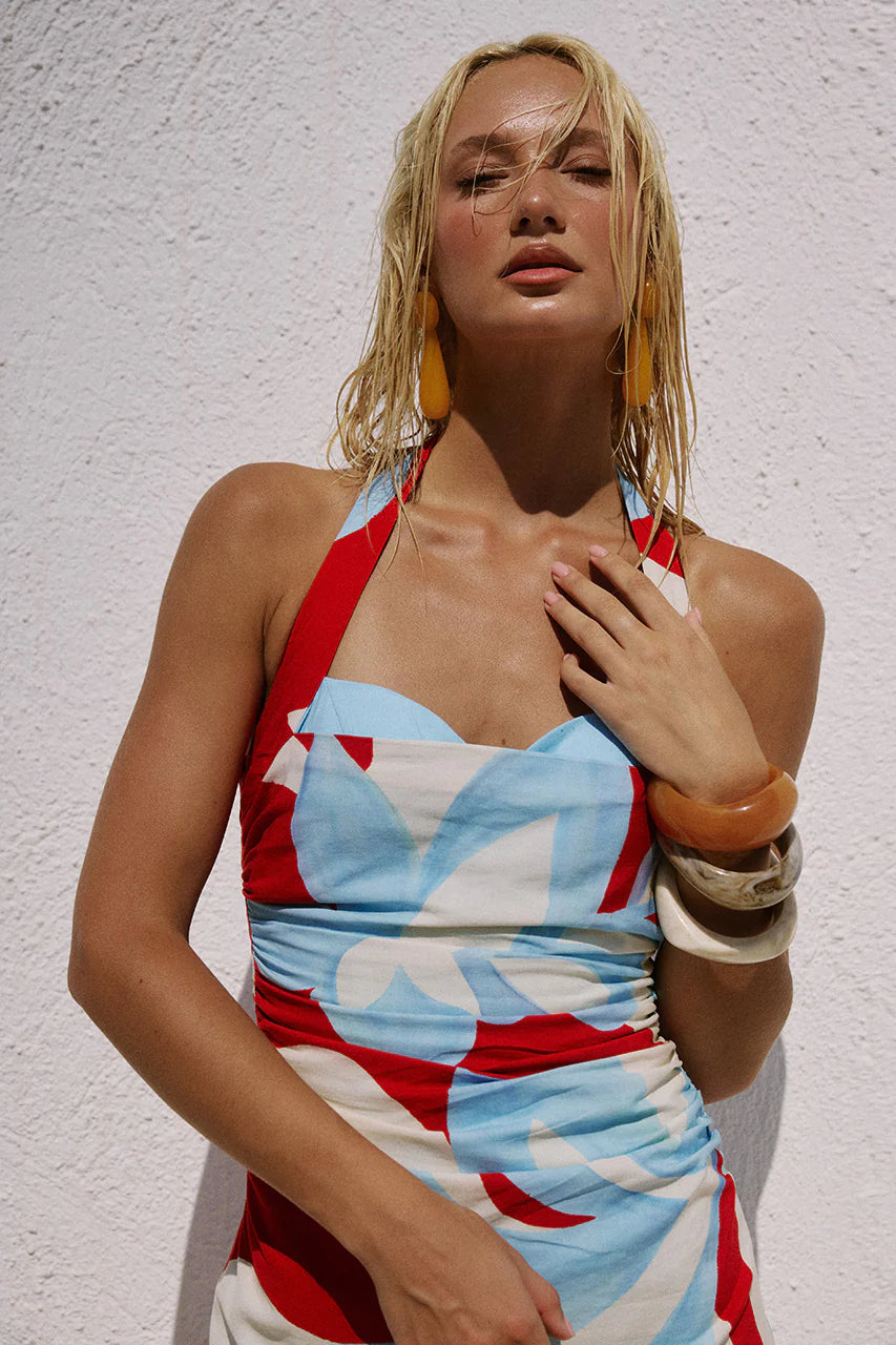 EVIE SWEETHEART HALTER MINI DRESS