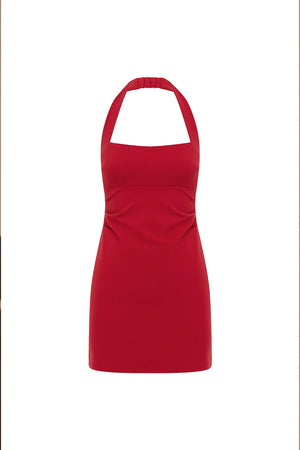 FRANCA MINI DRESS CHERRY RED