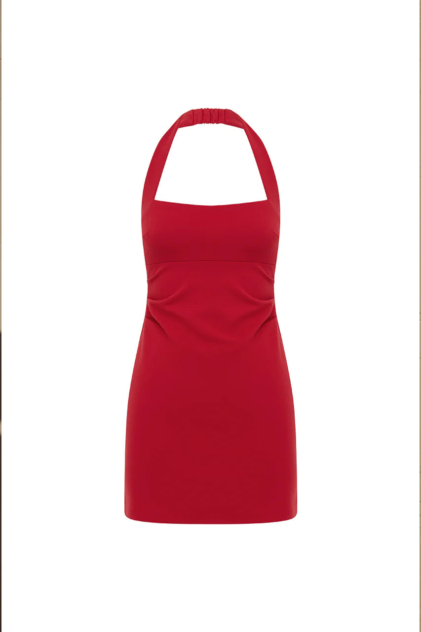 FRANCA MINI DRESS CHERRY RED
