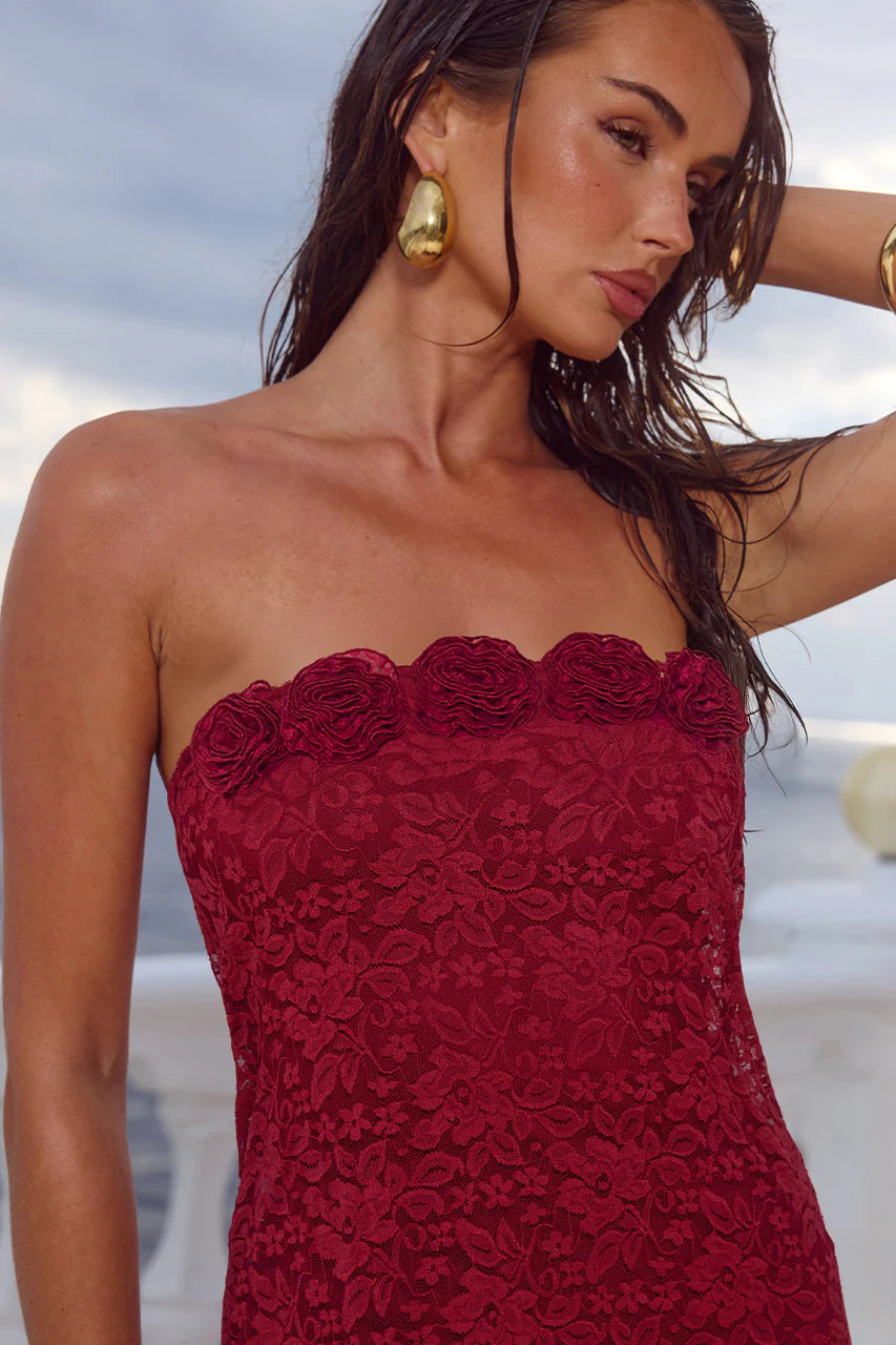 JESSICA FLORAL DETAIL MAXI DRESS