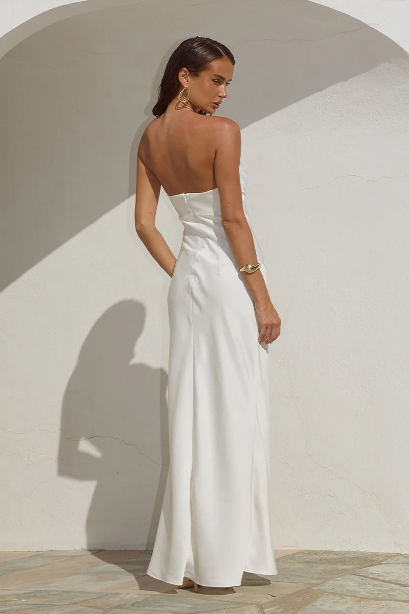MADELEINE STRAPLESS MAXI DRESS PEARL