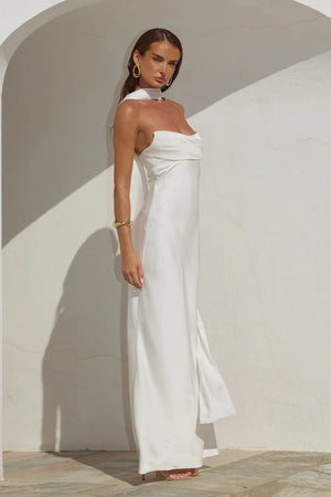 MADELEINE STRAPLESS MAXI DRESS PEARL