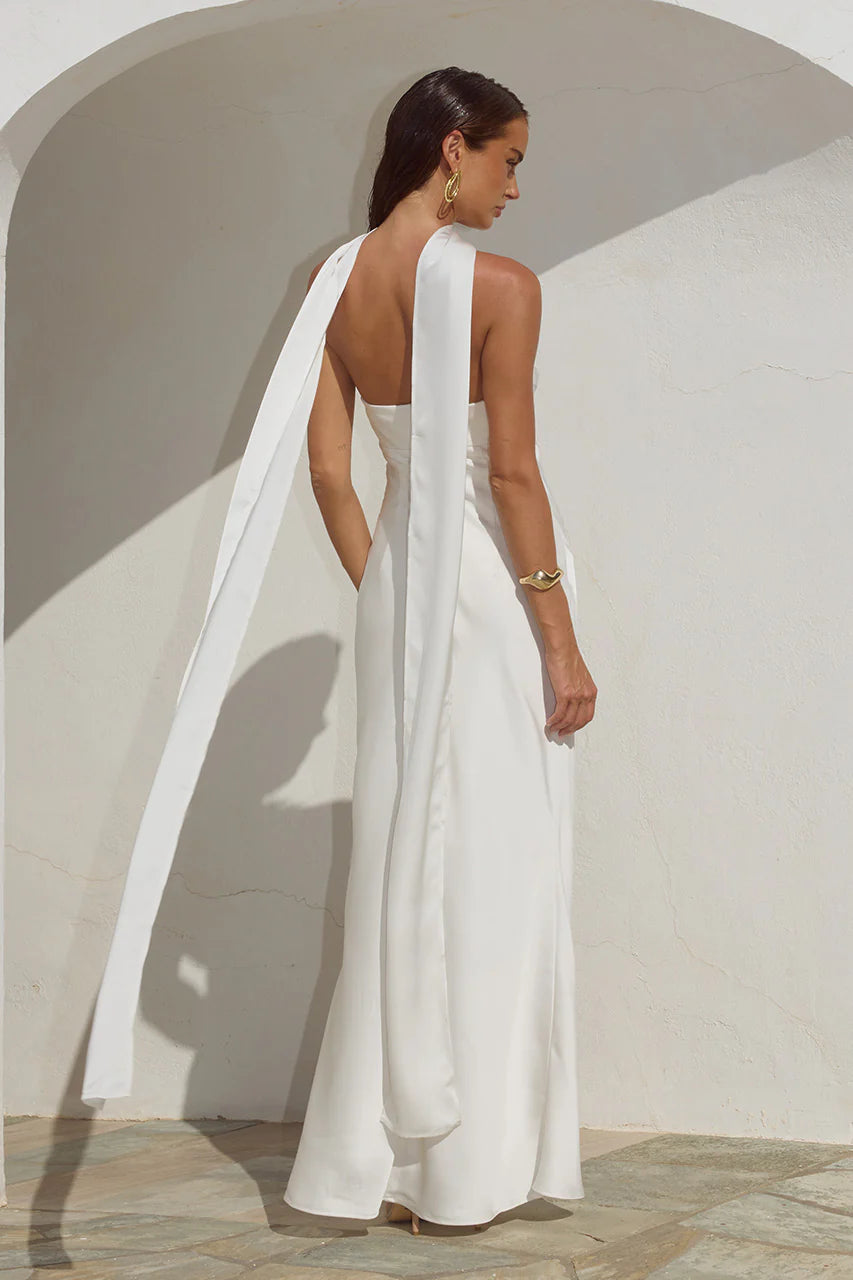 MADELEINE STRAPLESS MAXI DRESS PEARL