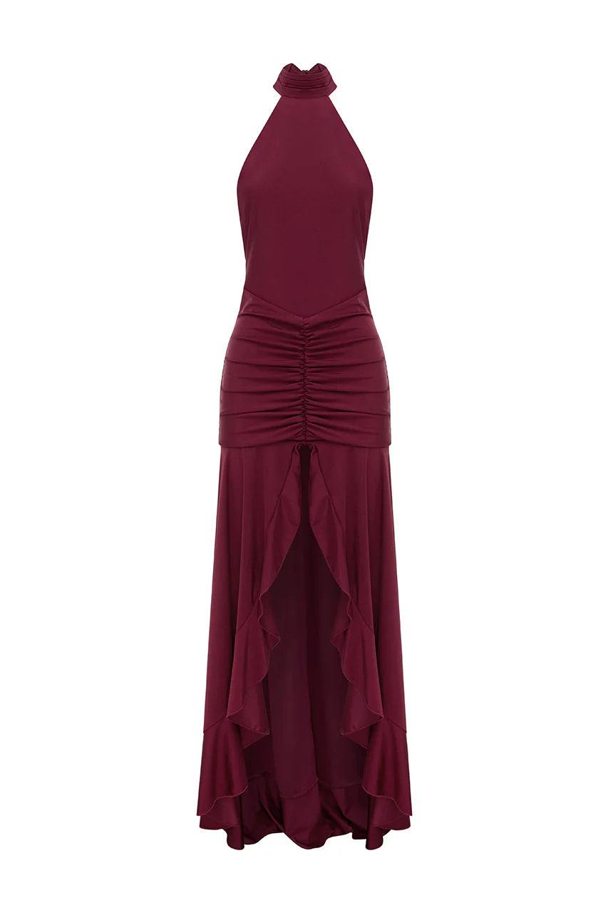ZELMA HIGH NECK MAXI DRESS