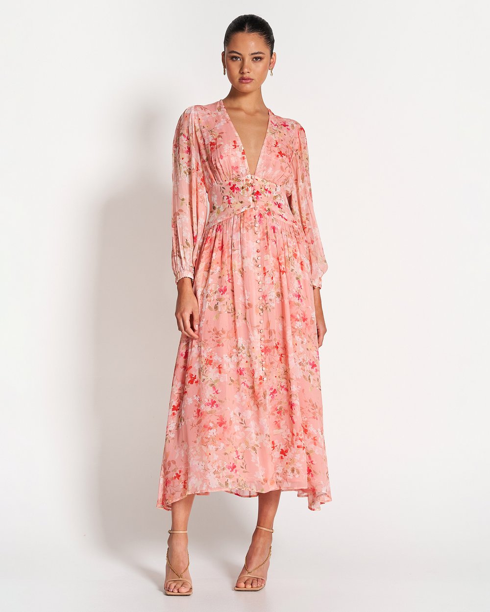 CAPRI SHEER MIDI DRESS