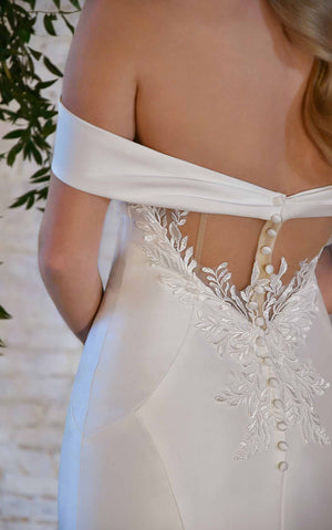 7363 - Sweetheart Neckline Wedding Dress with Off-the-Shoulder Straps