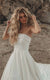 7045 - Simple Strapless Wedding Gown with Pockets