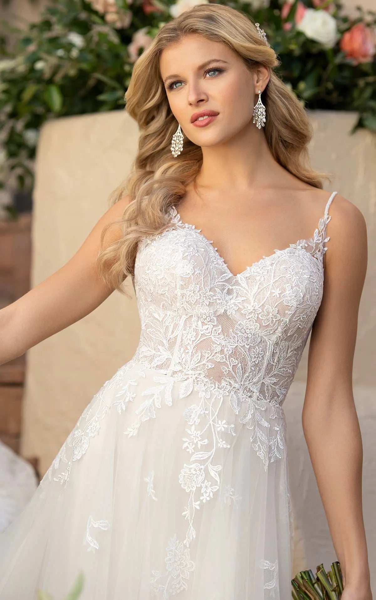 7083 - Whimsical Wedding Dress with French Lace