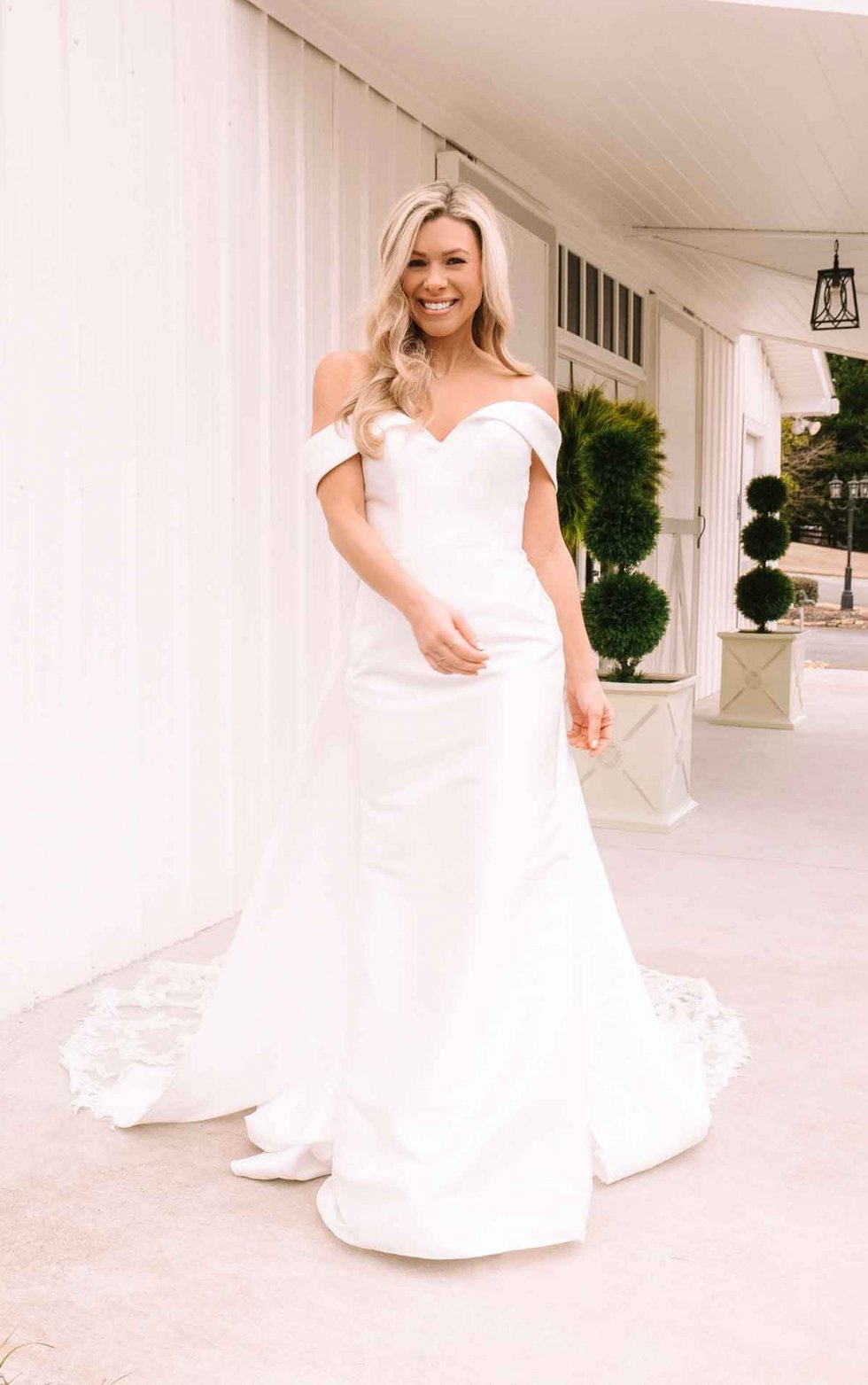 7363 - Sweetheart Neckline Wedding Dress with Off-the-Shoulder Straps