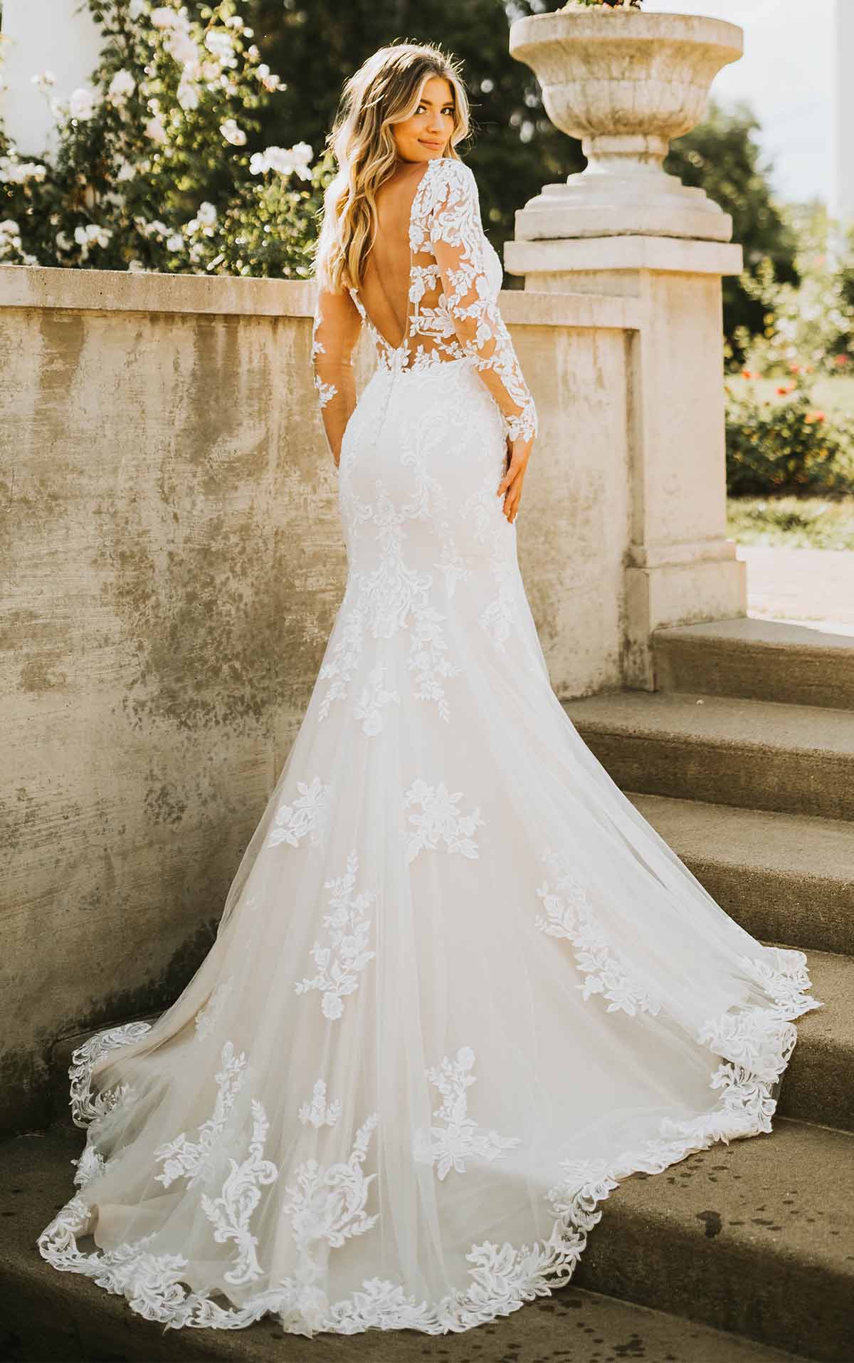 Beautiful Floor Length Long Sleeve Ball Gown Wedding Dresses BA3046 |  Newarrivaldress.com