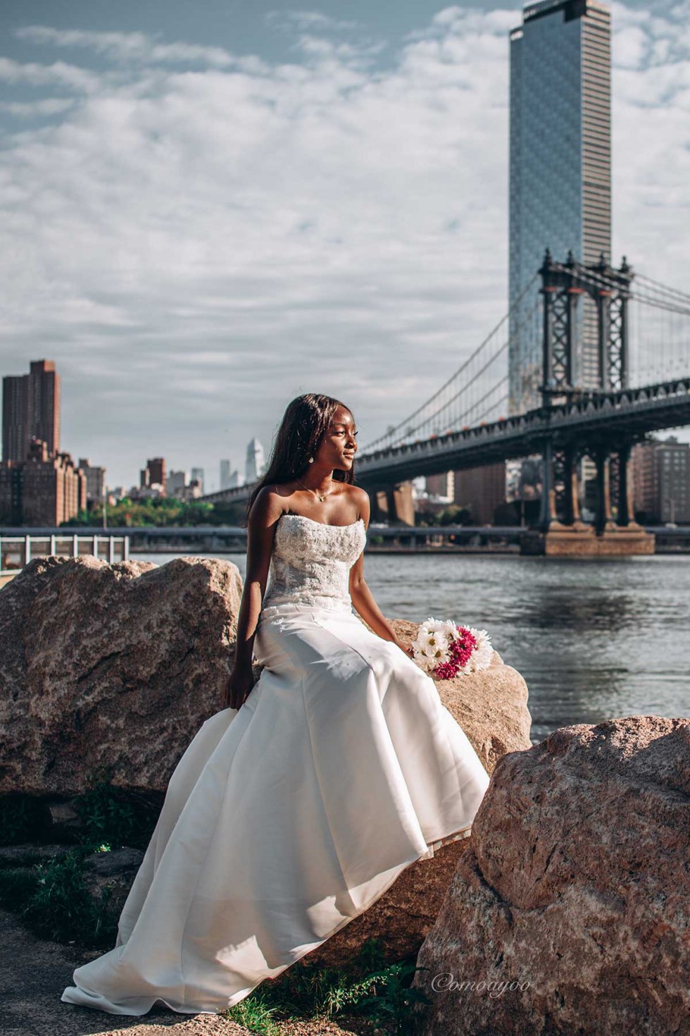 7474 - Sparkling Beaded Wedding Dress with Simple Contour Seamed Skirt