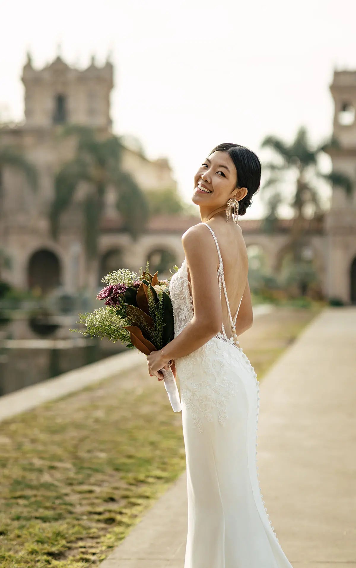 7531 - Sleek Lace Column Wedding Dress With Beaded Back Detail Love & Lace Boutique 7531 - Sleek Lace Column Wedding Dress With Beaded Back Detail Love & Lace Boutique